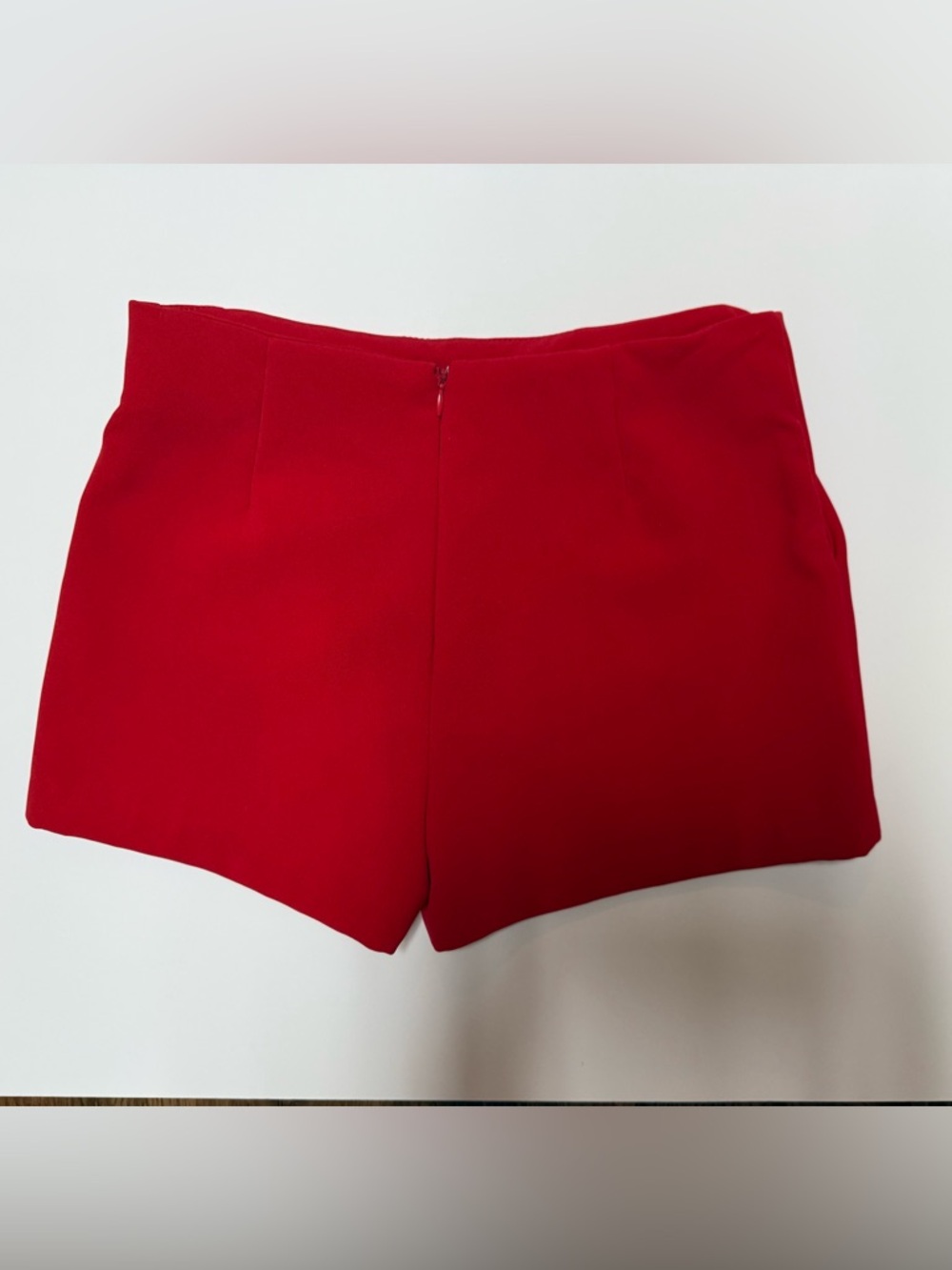 Women’s Red High-Waist Wrap Front Skort - Picture 3 of 5